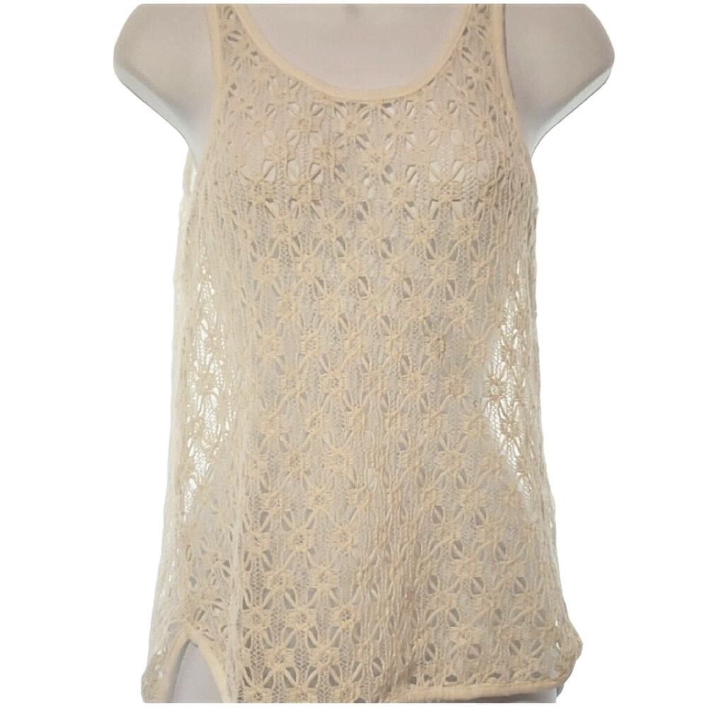 Vince Camuto Cream Lace Overlay /Top/Swim Cover PS